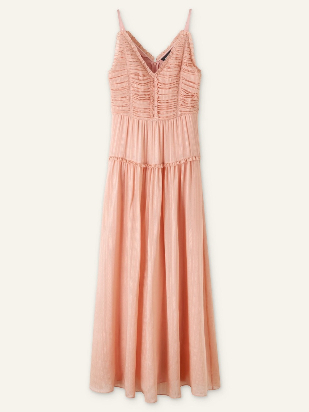 ME + EM Silk Textured Full-Length Dress + Tie - Picture 5 of 10